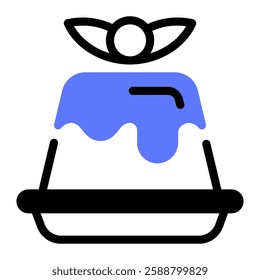 This Pudding icon is suitable for Restaurant Menu, Food, etc