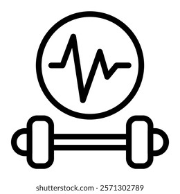 This Pulse icon is suitable for Fitness, Healthy Lifestyle, Sports, etc.