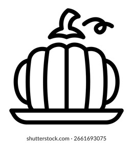 Este icono de calabaza es adecuado para la temporada de otoño, etc.