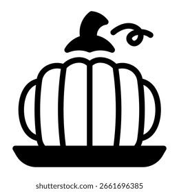 This Pumpkin icon is suitable for Autumn Season, etc.