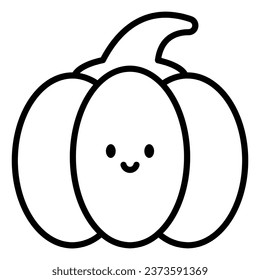 This pumpkin icon is suitable for Thanksgiving event and autumn season.