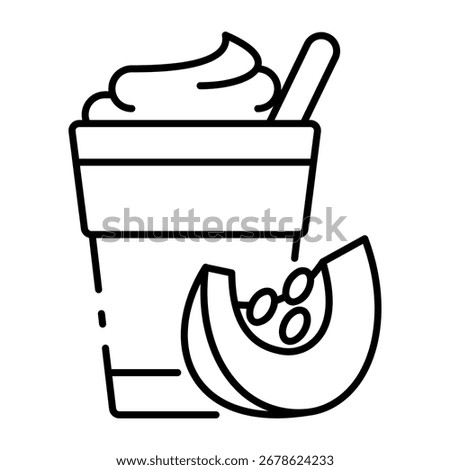 This Pumpkin spice latte icon is suitable for Fall Season, etc.