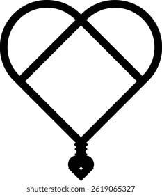 this is a pure black heart icon