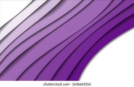  This is a purple color with a gradient abstraction background in the form of cut out strips of cardboard with wavy lines.