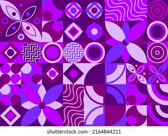 This purple monochrome pattern is very beautifully complemented by various ornaments and objects inside that complement each other!