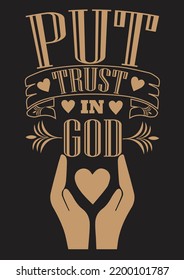 This is Put Trust in God, Changeable, Printable, Typography