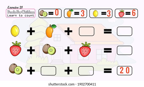 This puzzle for children learn to solve it and learn to multiply 
have beautiful fruits , cartoon houses beautiful and nice doodles have a range of 1 to 100