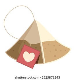 This pyramid tea bag is filled with delicious tea leaves and features a heart shaped tag, perfect for expressing love during tea time