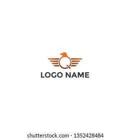 This is Q Bird Logo Design- Vector