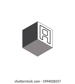 Das ist ein Logo eines Qube-Briefes in Vektorgrafik mit weißem Hintergrund.