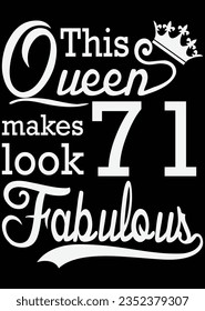 This Queen Makes Look 71 Fabulous eps cut file for cutting machine
