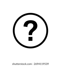 This is a question mark inside a circle. It is a symbol used to represent a question or inquiry. It is often used to ask for help or information.