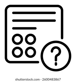 This Quiz game icon is suitable for School, Education, Edutainment, etc