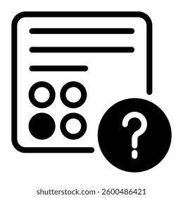 This Quiz game icon is suitable for School, Education, Edutainment, etc