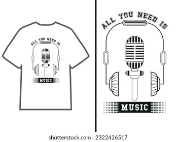 This quote is a music T-shirt design.