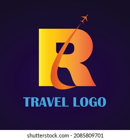 This is a R Letter Logo for travel agency business