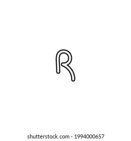 This is a R letter logo in vector with white Background.
