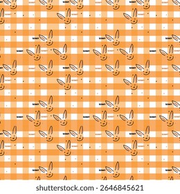 This rabbit  check pattern design you can use anywhere as you want