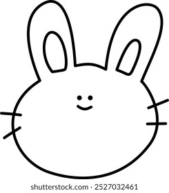 This rabbit doodle is ideal for childrens books, Easter themed projects, or playful merchandise. Its cute and friendly look makes it perfect for fun and animal themed designs.