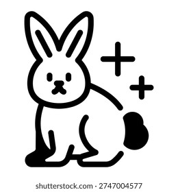 This Rabbit icon is suitable for animals and pets.