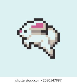 this is a rabbit in pixel art with colorful color,this item good for presentations,stickers, icons, t shirt design,game asset,logo and project.