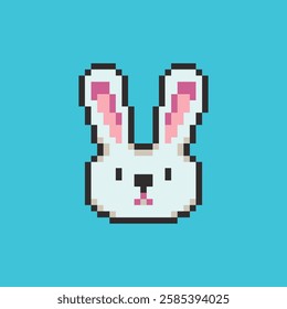 this is a rabbit in pixel art with colorful color,this item good for presentations,stickers, icons, t shirt design,game asset,logo and project.