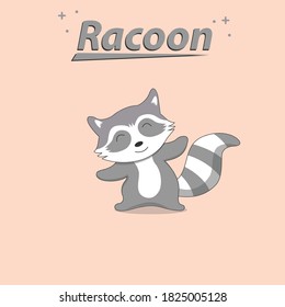 This is a raccoon illustration, very suitable for an event mascot