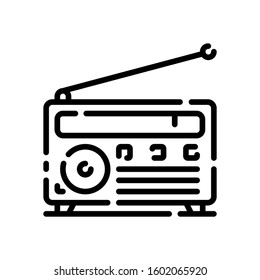 This is radio vector icon with white background