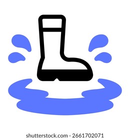 This Rain Boots icon is suitable for Autumn Season, etc.