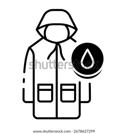 This Raincoat icon is suitable for Fall Season, etc.