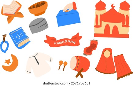 This is Ramadan Doodle Vector Illustration 