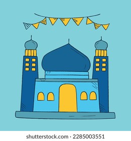 Esta ilustración vectorial de icono de Ramadán es la adición perfecta a cualquier proyecto de diseño relacionado con el mes sagrado del Ramadán. Icono islámico