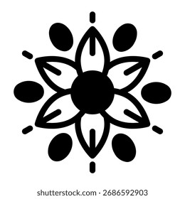 Este ícone de Rangoli é adequado para a cultura da Índia, etc.