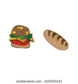 Este es un panecillo y una hamburguesa muy buena