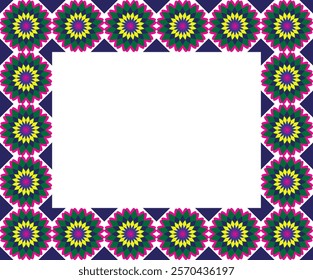 This Rectangular Border Navy Blue Triangle Design can be used as a Photo Frame, Book Cover, Album Cover, Greeting Card Cover etc.