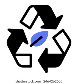 This Recycle icon is suitable for Eco friendly consumption, Ecology, and Renewable Energy