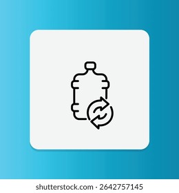 This recycled bottle icon emphasizes eco-friendliness and sustainable laundry products.	
