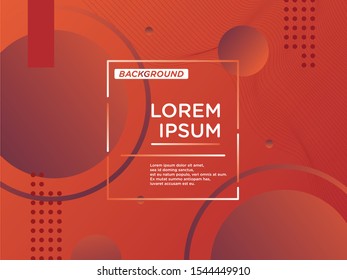 This red abstract background contain rounded geometric and futuristic element. This background can be used in various designs.