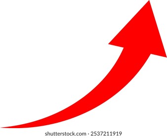 Dies ist ein roter Pfeil, der nach oben nach rechts zeigt.