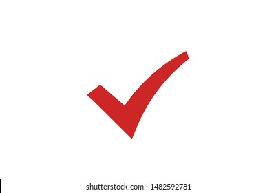This is red check mark approval vector