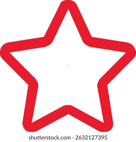 Esta é a arte vetorial de ícone de estrela de cor vermelha 