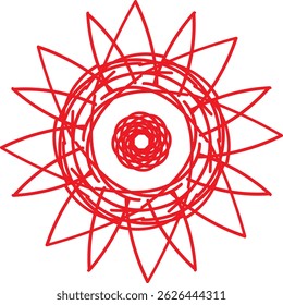 this is a red colour mandala design EPS format 