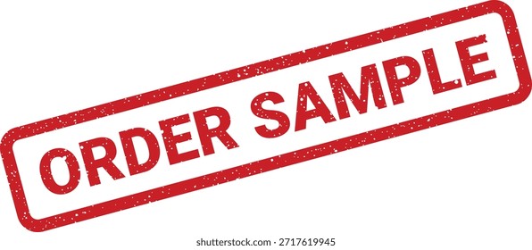 Diese rote Grunge-Gummistempel zeigt "ORDER SAMPLE", ideal für die Kennzeichnung eines Produkt-Testversion, kostenloses Angebot oder Qualitätskontrolle Element.