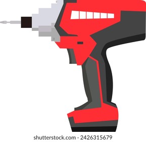 This is a red impact driver illustration