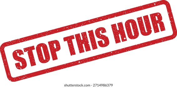 This red rubber stamp with a grunge effect is ideal for marking urgent deadlines, immediate actions, or time-sensitive notifications within a business context.