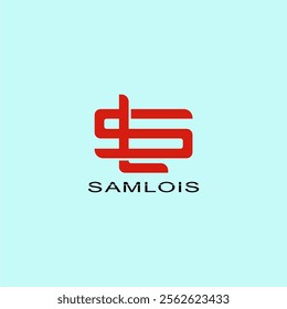 This is a red SL letter vector logo design suitable for logo designs for printing companies, counters, distros, books, electronics, hand tools and others