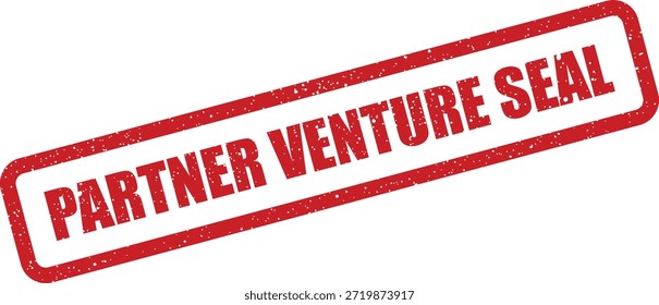 Este sello texturizado rojo dice "Sello de empresa asociada", perfecto para ilustrar nuevos proyectos empresariales conjuntos, colaboraciones o emprendimientos.
