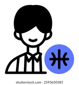 This Referee icon is suitable for Basketball, Sport Event, etc