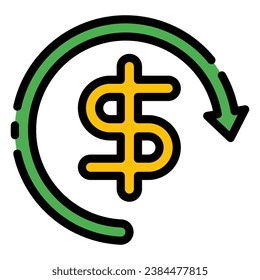 Este icono de Reembolso es adecuado para compras, comercio electrónico, supermercados y negocios