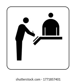 Este es un icono de registro. Icono negro sobre fondo blanco. Símbolo de registro. 